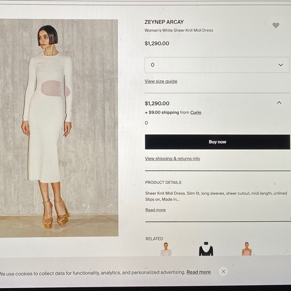 ZEYNEP ARCAY Sheer Midi Knit Dress With Sheer cut out Panels New With Ta… - Picture 11 of 16